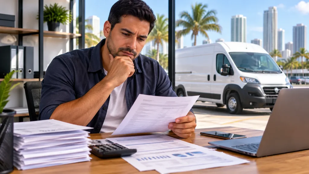financiar cargo van self employed
